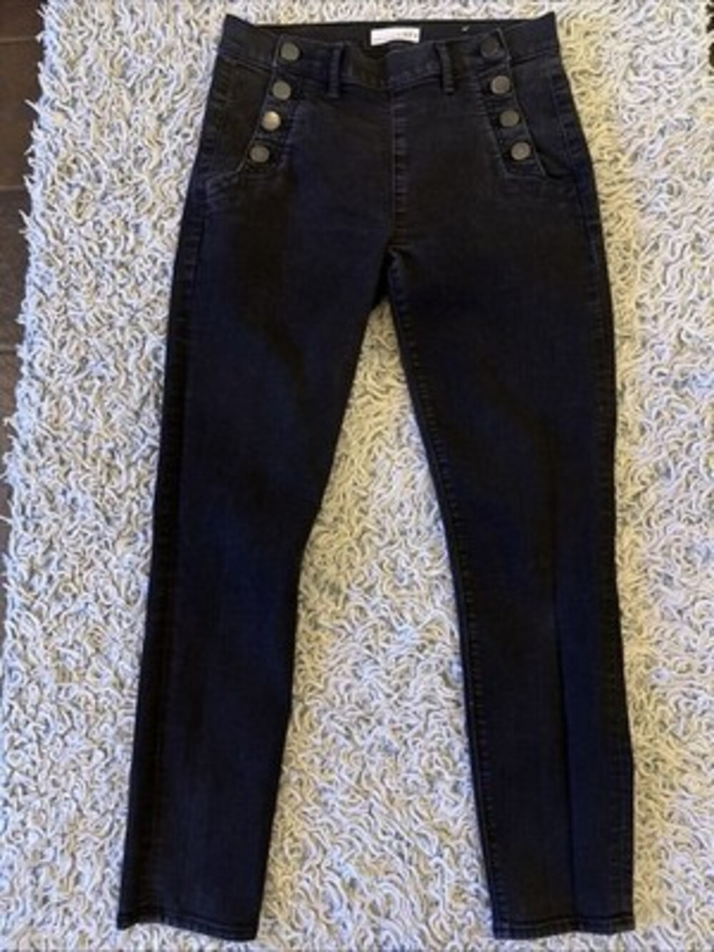 Ann Taylor LOFT Jeans Womens 27/4 High Waist Skinny Black Denim